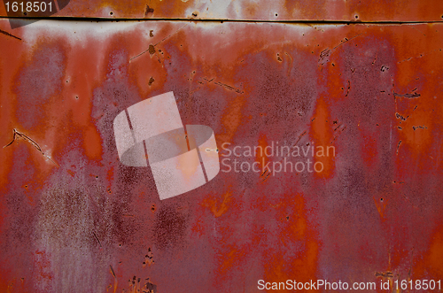 Image of Rusty tin wall.