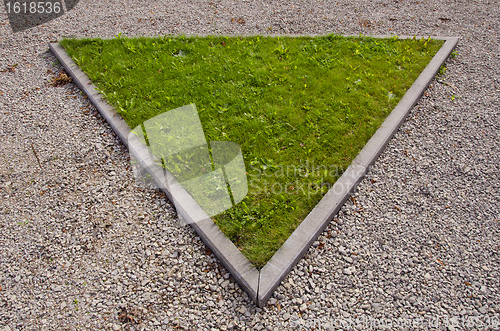 Image of Green triangular island.