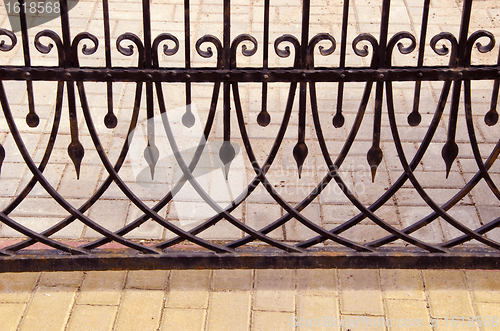 Image of Old metal gate fragment.