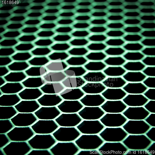 Image of abstract metallic grid