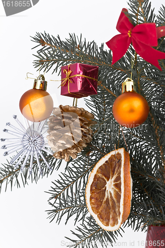 Image of Christmas tree decorated
