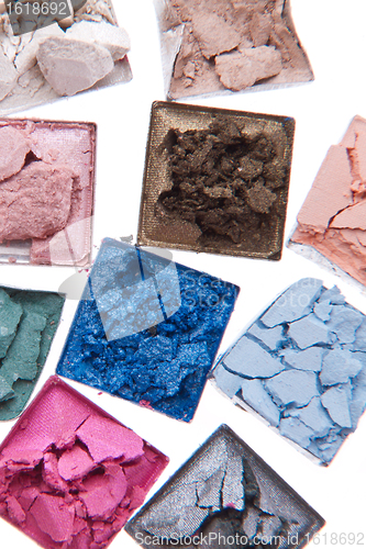 Image of multicolored crushed eyeshadows