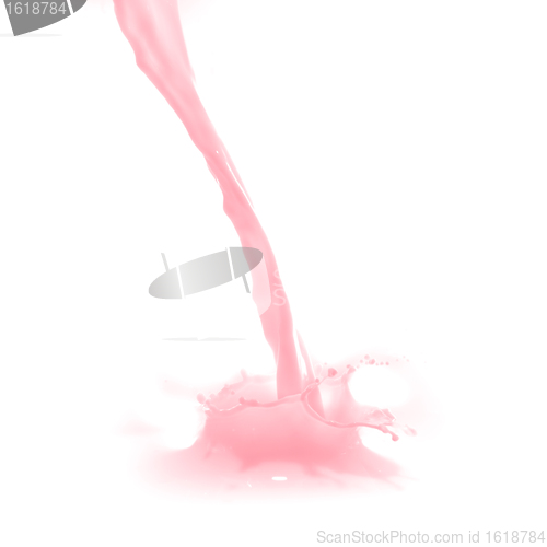 Image of strawberry milk splash