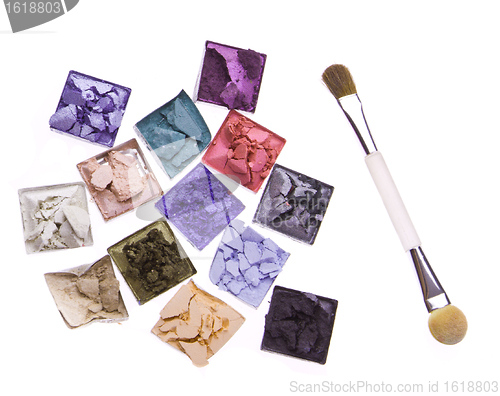 Image of multicolored crushed eyeshadows