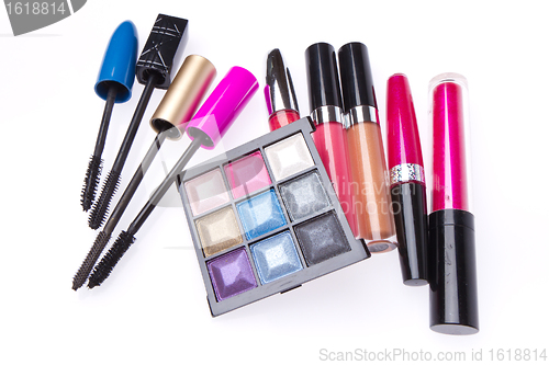 Image of makeup set isolated