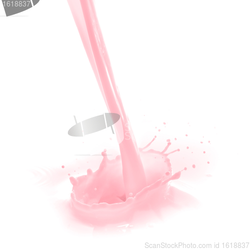 Image of strawberry milk splash