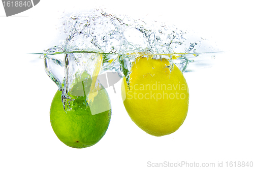 Image of citrus fruit splashing