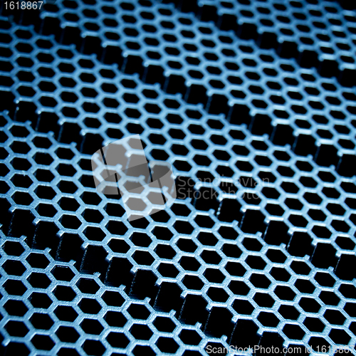 Image of abstract metallic grid