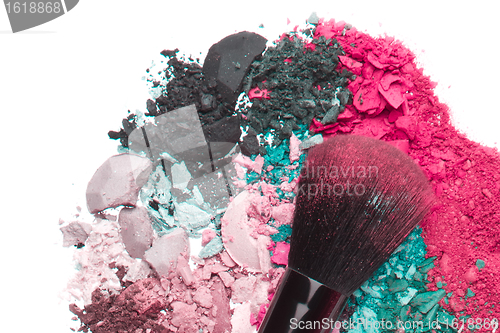 Image of set of multicolor crushed eyeshadows