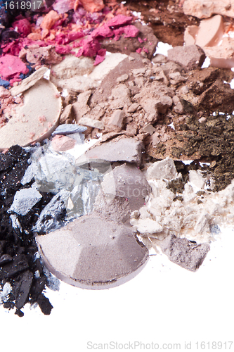 Image of set of multicolor crushed eyeshadows