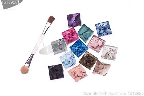 Image of multicolored crushed eyeshadows