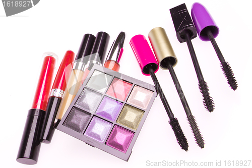 Image of makeup set isolated