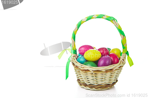 Image of easter eggs in basket