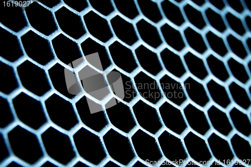 Image of abstract metallic grid