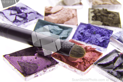 Image of multicolored crushed eyeshadows