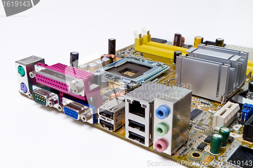 Image of motherboard isolated