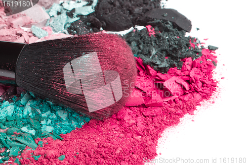 Image of set of multicolor crushed eyeshadows