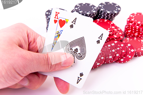 Image of king of hearts and black jack