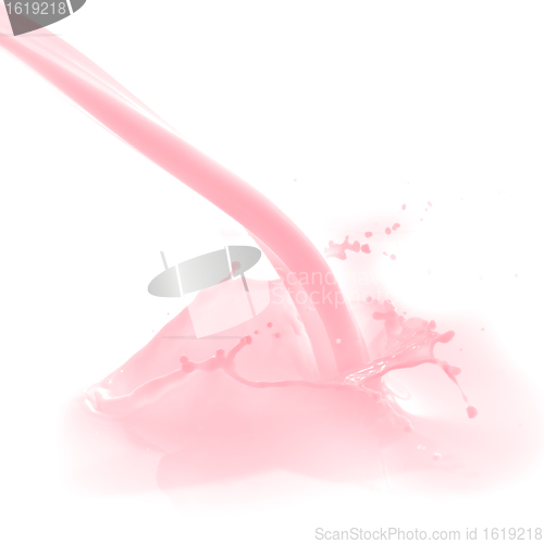 Image of strawberry milk splash