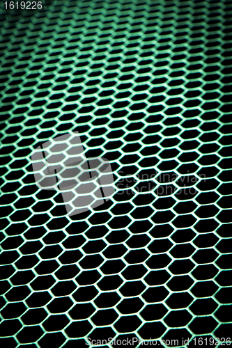 Image of abstract metallic grid