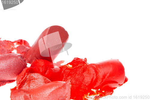 Image of crushed lipsticks