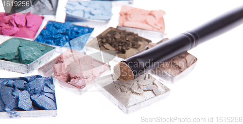 Image of multicolored crushed eyeshadows