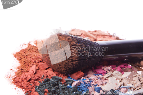 Image of set of multicolor crushed eyeshadows