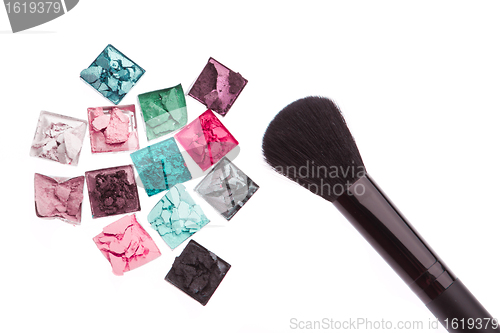 Image of multicolored crushed eyeshadows