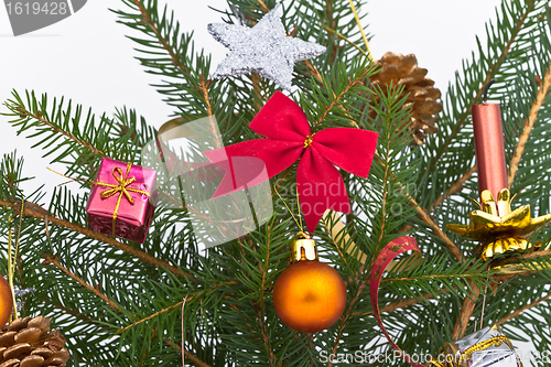 Image of Christmas tree decorated