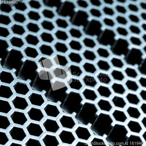 Image of abstract metallic grid