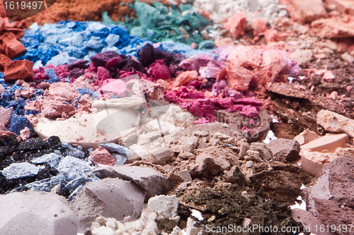 Image of set of multicolor crushed eyeshadows