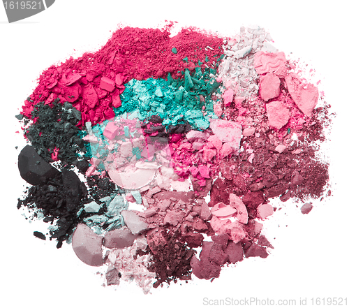 Image of set of multicolor crushed eyeshadows