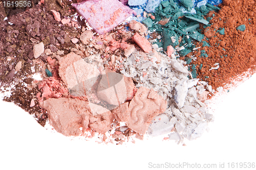 Image of set of multicolor crushed eyeshadows