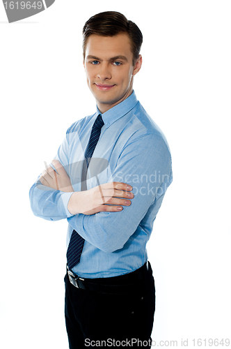 Image of Smiling young natural executive