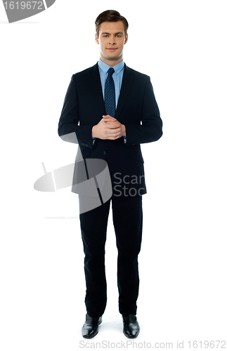Image of Young handsome businessperson posing