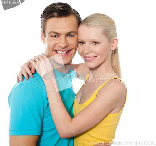 Image of Beauitful attractive couple hugging