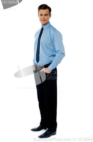 Image of Full length view of a business executive