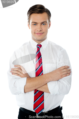 Image of Smart young perfessional posing with folded arms