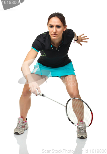 Image of badminton player portrait