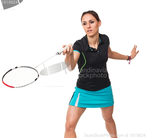 Image of badminton player portrait