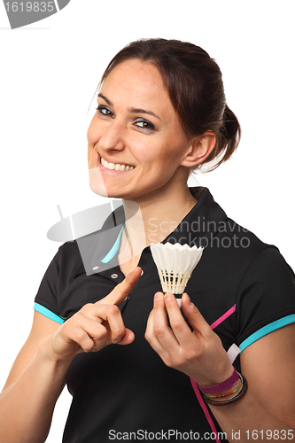 Image of smiling badminton player