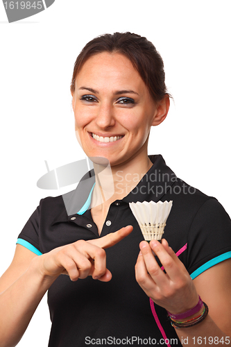 Image of badminton player portrait