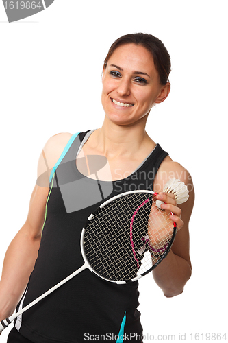 Image of badminton player portrait