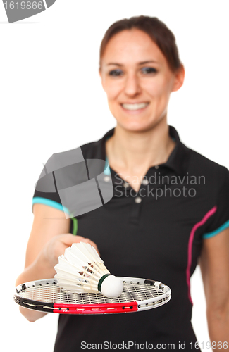 Image of badminton player portrait