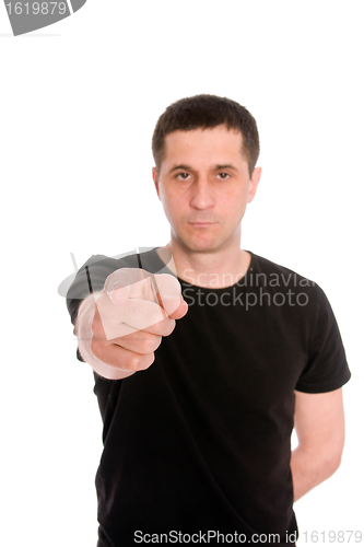 Image of man in the black T-shirt