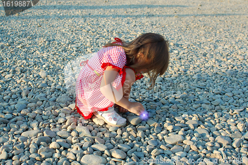 Image of The girl on a beach