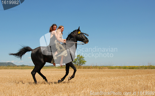 Image of riding woman