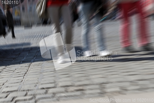 Image of people moving