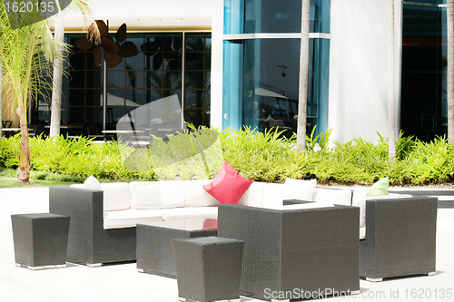 Image of Stylish outdoor terrace 