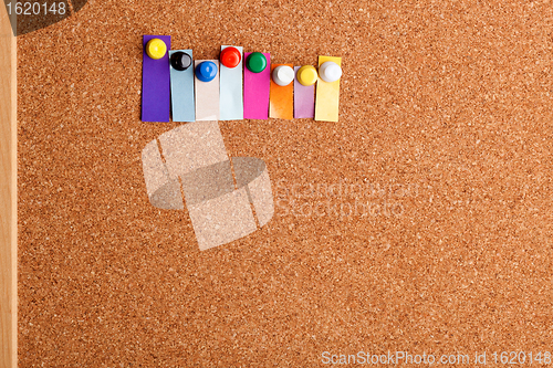 Image of Cork board and colorful heading for eight letter word 